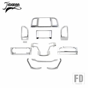 フォード F150 2015-20 インテリアセンターコンソールダッシュボード装飾キットカバーアクセサリー - chrome 11 pcs