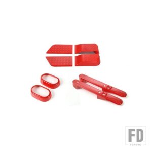 ジープ ラングラー JK 2007 2008 2009 2010 インテリアドアハンドルボウルパネル装飾カバーアクセサリースタイリング - RED 2 door3