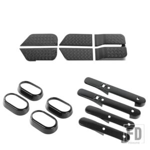 ジープ ラングラー JK 2007 2008 2009 2010 インテリアドアハンドルボウルパネル装飾カバーアクセサリースタイリング - carbon 4 door
