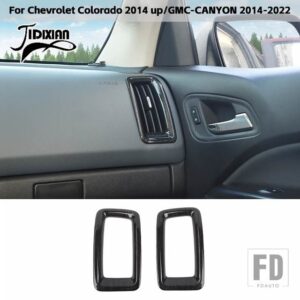 シボレー 黒木目調車内装飾カバーアクセサリー コロラド 2014 GMC キャニオン 2014-2022 用 - air outlet cover 2