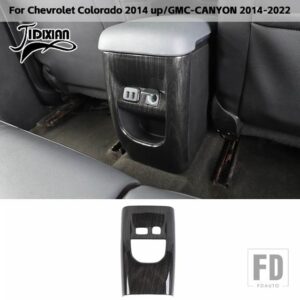 シボレー 黒木目調車内装飾カバーアクセサリー コロラド 2014 GMC キャニオン 2014-2022 用 - rear USB panel
