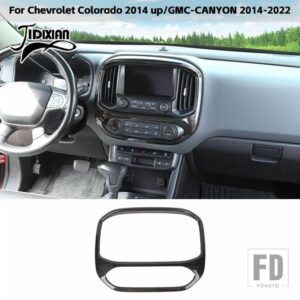 シボレー 黒木目調車内装飾カバーアクセサリー コロラド 2014 GMC キャニオン 2014-2022 用 - navigation panel 1