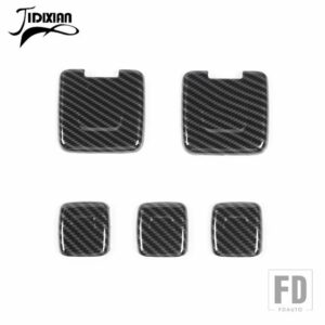 シボレー 電源 USB ソケット装飾カバーステッカーシルバラード GMC シエラ 2014-2018 アクセサリー - carbon fiber grain