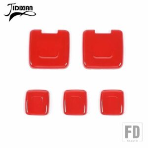 シボレー 電源 USB ソケット装飾カバーステッカーシルバラード GMC シエラ 2014-2018 アクセサリー - Red