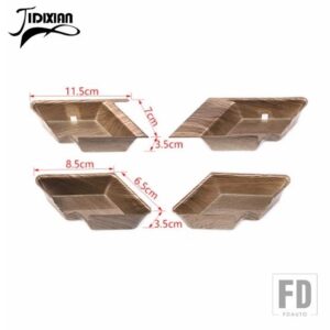 シボレー ABS 車インテリアドアハンドルボウル装飾カバーシルバラード GMC シエラ 2022 2023 2024 アップ - Wood Grain