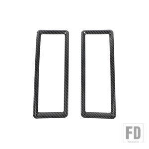 センターコンソール両側エアベントアウトレット装飾カバーステッカーダッジラム 2010-2017 インテリアアクセサリー - Carbon Fiber Black