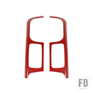 センターコンソールナビゲートパネルサイド装飾カバーダッジラム 2010-13-2017 インテリアアクセサリー - Red Carbon Fiber