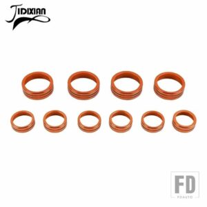 シボレー JIDIXIN 郊外用タホ用シルバラード 2019-24 アップカーセンターコンソールノブ装飾リング - Orange