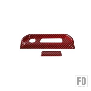 フォード ABS アームレストボックススイッチ装飾カバーブロンコ 2021-24 アップインテリアアクセサリー - Red Carbon Fiber