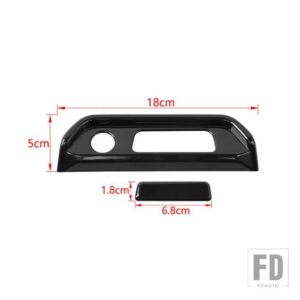 フォード ABS アームレストボックススイッチ装飾カバーブロンコ 2021-24 アップインテリアアクセサリー - Black
