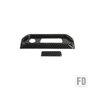フォード ABS アームレストボックススイッチ装飾カバーブロンコ 2021-24 アップインテリアアクセサリー - carbon fiber grain