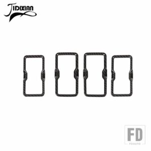 フォード ブロンコ 2021-24 ダッシュボード空調ベントアウトレット装飾カバーインテリアアクセサリー - Black Carbon Fiber