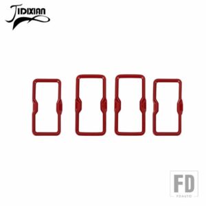 フォード ブロンコ 2021-24 ダッシュボード空調ベントアウトレット装飾カバーインテリアアクセサリー - Red Carbon Fiber