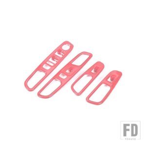ジープ インテリアウィンドウリフトボタンパネル装飾カバーレネゲード 2016-24 - Pink