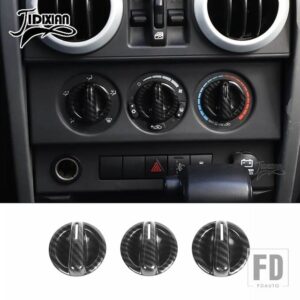 ジープ ラングラー JK 2007 2008 2009 2010 ABS カーエアコンスイッチノブ装飾コーブインテリアアクセサリー - carbon fiber grain