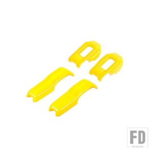 ジープ エンジンフードロック装飾カバーステッカーアクセサリーラングラー JL グラディエーター JT 2018-21 - Yellow