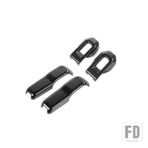 ジープ エンジンフードロック装飾カバーステッカーアクセサリーラングラー JL グラディエーター JT 2018-21 - Carbon Fiber Color