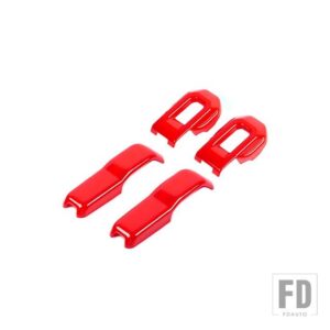 ジープ エンジンフードロック装飾カバーステッカーアクセサリーラングラー JL グラディエーター JT 2018-21 - Red