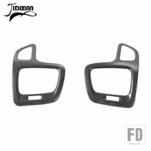 ジープ ABS 車インテリアダッシュボードサイド空調アウトレットベント装飾カバーコンパス 2017-20 - carbon fiber grain