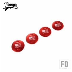 ジープ カーエアコンベントアウトレット装飾カバーアクセサリー ラングラー JL 2018 グラディエーター JT 2018 - red flag 4 PCS