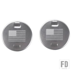 ジープ カーエアコンベントアウトレット装飾カバーアクセサリー ラングラー JL 2018 グラディエーター JT 2018 - flag silver 2 PCS