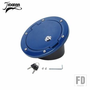 ジープ ラングラー JK 2007-17 燃料タンクキャップカバーとキーロックアクセサリー - Blue