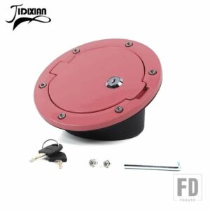 ジープ ラングラー JK 2007-17 燃料タンクキャップカバーとキーロックアクセサリー - pink