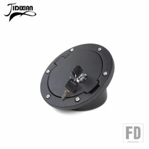 ジープ ラングラー JK 2007-17 燃料タンクキャップカバーとキーロックアクセサリー - Black