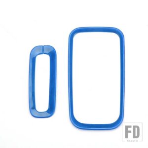 ジープ ABS ギアシフト装飾リングカバーラングラー JK 2011-17 インテリアアクセサリー - Blue