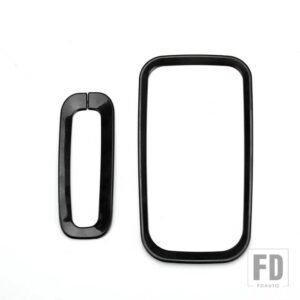 ジープ ABS ギアシフト装飾リングカバーラングラー JK 2011-17 インテリアアクセサリー - Black
