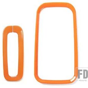 ジープ ABS ギアシフト装飾リングカバーラングラー JK 2011-17 インテリアアクセサリー - Orange