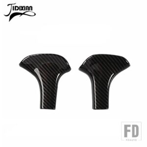 ジープ ギアシフトノブレバーヘッド装飾カバーグランドチェロキー 2014 2015 - black carbon 2 pcs