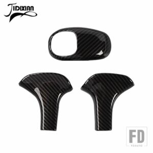 ジープ ギアシフトノブレバーヘッド装飾カバーグランドチェロキー 2014 2015 - carbon fiber 3 pcs