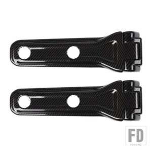 ジープ テールゲートドアスペアタイヤヒンジ装飾カバーラングラー JL 2018-24 アップ - carbon fiber grain