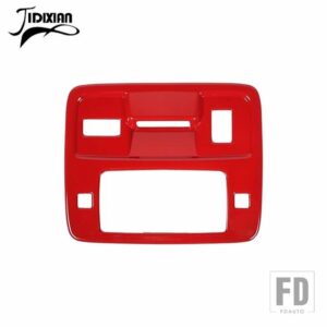 シボレー カマロ 2010-15 車読書灯ランプパネル装飾カバーインテリアアクセサリー - Red
