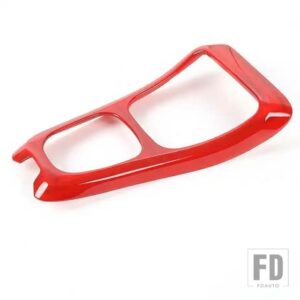 ジープ ABS インテリアギアシフトパネル装飾カバートリムアクセサリーステッカーコンパス 2017-20 - Red