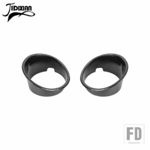 車外装フロントフォグライトランプ装飾カバーダッジニトロ 39417 アクセサリー - carbon fiber grain