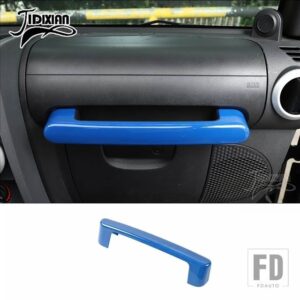 ジープ ラングラー JK 2007 2008 2009 2010 ABS 車内副パイロットハンドル装飾カバーアクセサリー - Blue