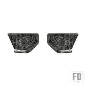 ジープ A ピラースピーカー装飾パネルカバー ラングラー JL グラディエーター JT 2018-24 アップ用 - carbon fiber grain