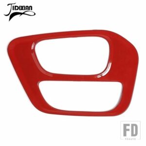 インテリアモールディング ABS ギアシフトボックスパネル装飾カバーアクセサリーダッジチャレンジャー 2015-2022 - Red