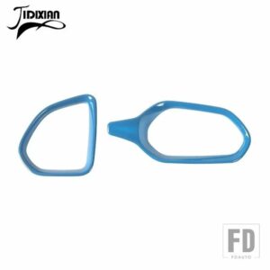 ジープ レネゲード 2016-19 アップインテリアダッシュボードサイド空調ベントアウトレット装飾カバー - light blue