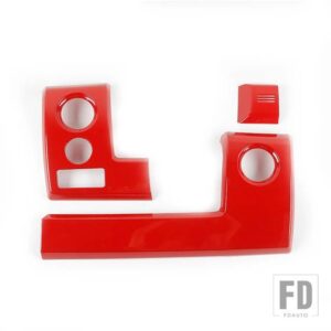 フォード インテリアモールディングカーセンターコンソールダッシュボードパネル装飾カバー F150 2009-14 - red 3 pcs
