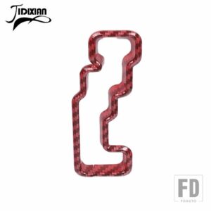 ジープ ラングラー JK 2011-17 ギアシフトパネル装飾カバーインテリアアクセサリー - Red Carbon Fiber