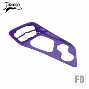 車内ギアシフトカップホルダー装飾パネルカバーダッジチャレンジャー 2015-19 アップアクセサリー - PURPLE