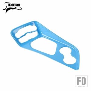 車内ギアシフトカップホルダー装飾パネルカバーダッジチャレンジャー 2015-19 アップアクセサリー - light blue