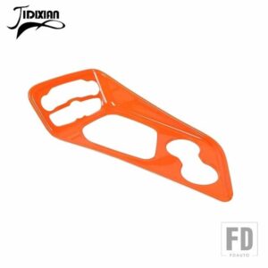 車内ギアシフトカップホルダー装飾パネルカバーダッジチャレンジャー 2015-19 アップアクセサリー - Orange