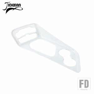 車内ギアシフトカップホルダー装飾パネルカバーダッジチャレンジャー 2015-19 アップアクセサリー - White