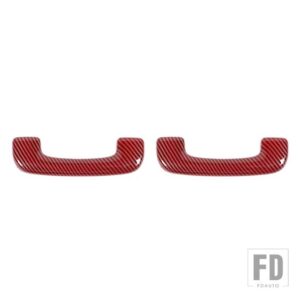 ジープ 車トップルーフグラブハンドル装飾カバー グランドチェロキー 2011-20用 - Red Carbon Fiber