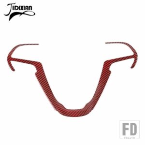 ジープ ステアリングホイール装飾カバーグランドチェロキー 2014-20 チェロキー 2014 + - Red Carbon Fiber