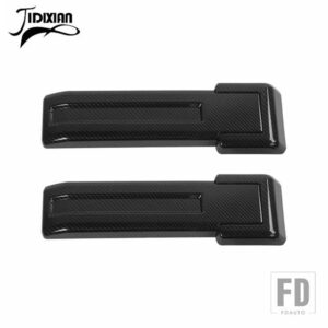 ジープ ラングラー JK 2007 2008 2009 2010-2017 車外装リアドアスペアタイヤテールゲートヒンジ装飾カバー - Black Carbon Fiber